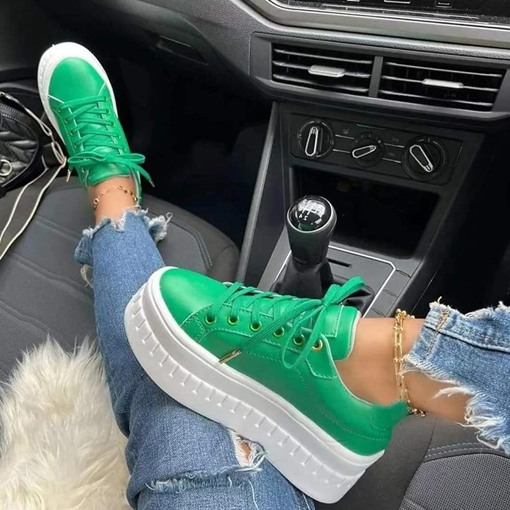 Zwergini-Mode Plateau-Boots mit Schnürung
