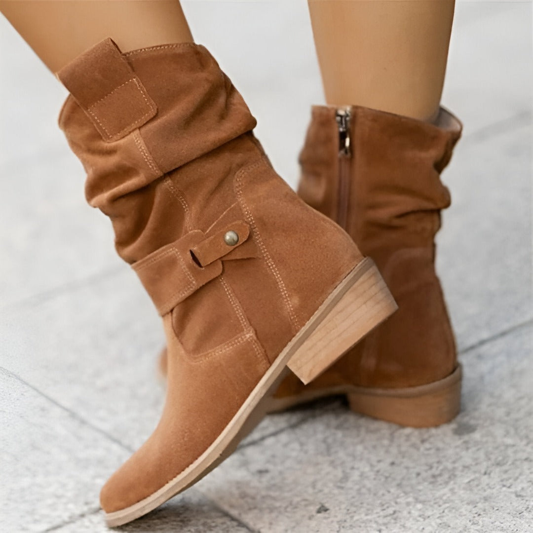Damen Kunst-Wildleder Stiefel mit Plüsch & Komfort | Zwergini-Mode