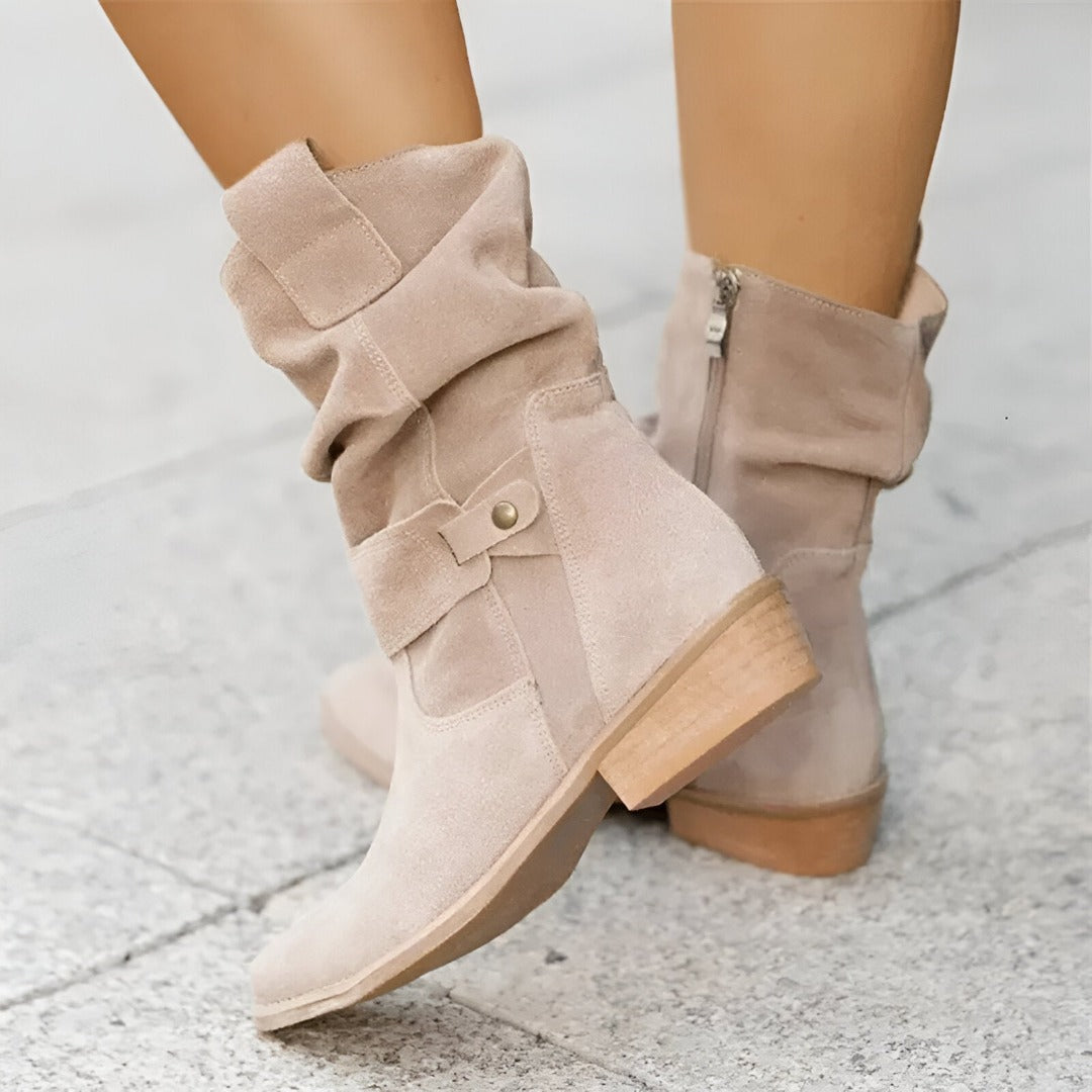 Damen Kunst-Wildleder Stiefel mit Plüsch & Komfort | Zwergini-Mode