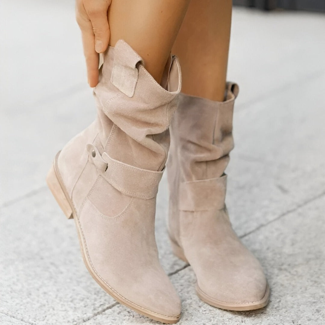 Damen Kunst-Wildleder Stiefel mit Plüsch & Komfort | Zwergini-Mode