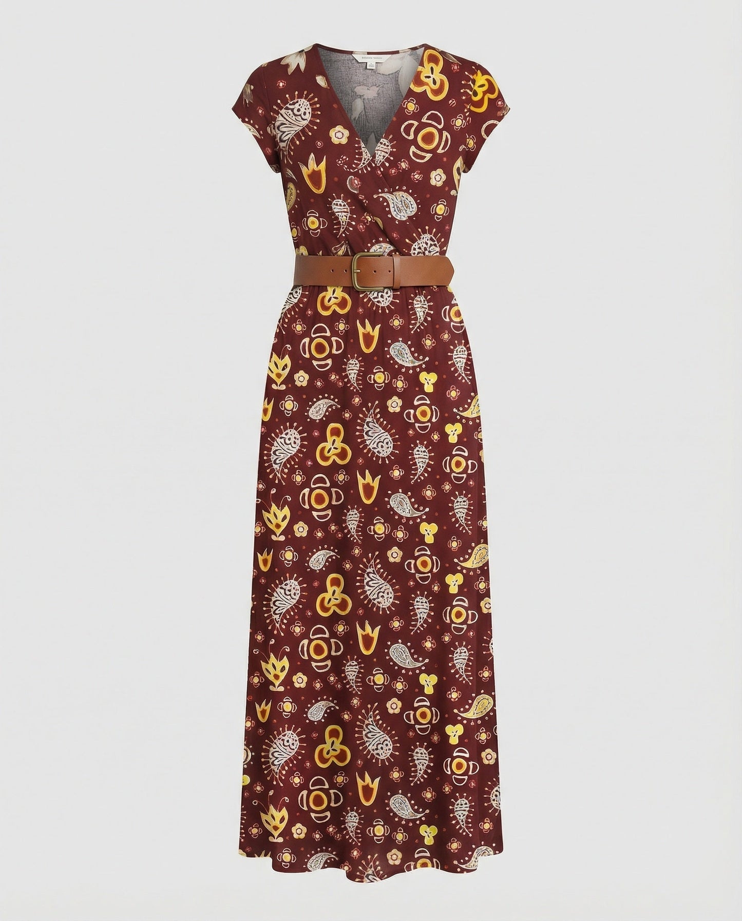 Boho Langes Maxikleid mit Blumenmuster für Sommer & Urlaub | Zwergini-Mode