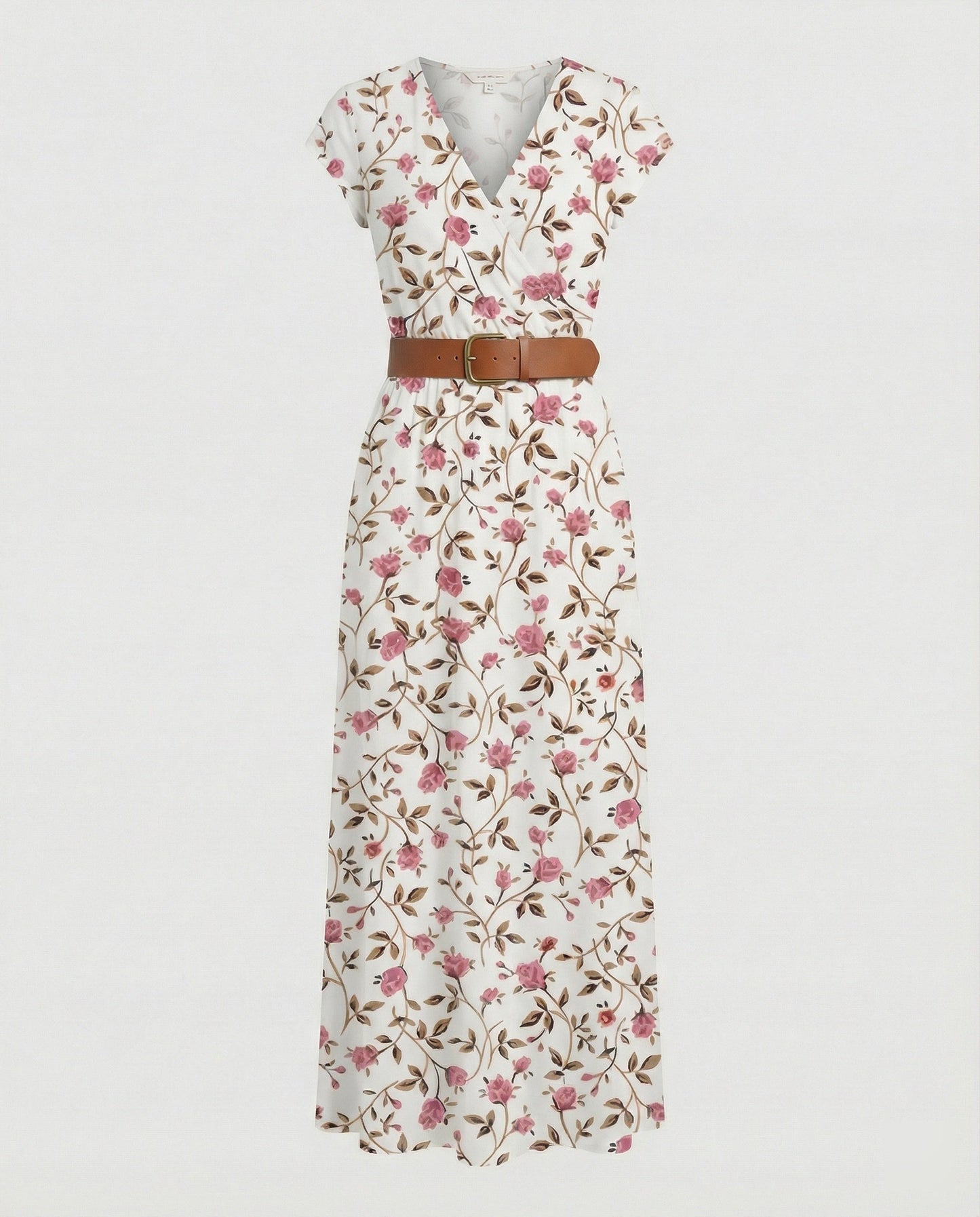 Boho Langes Maxikleid mit Blumenmuster für Sommer & Urlaub | Zwergini-Mode