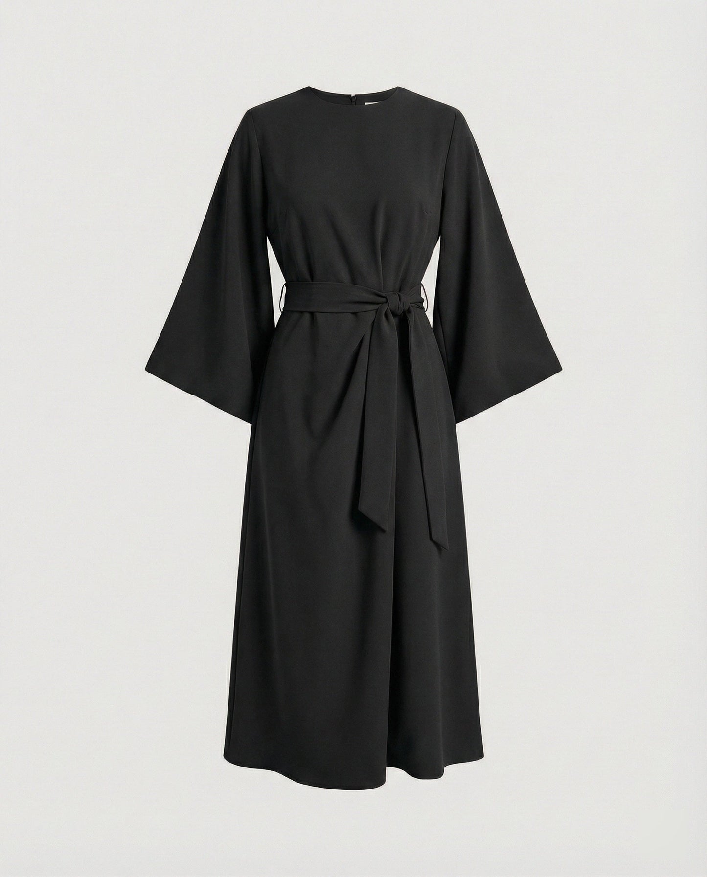 Zwergini-Mode | Elegantes Kleid mit Laternenärmeln und Gürtel