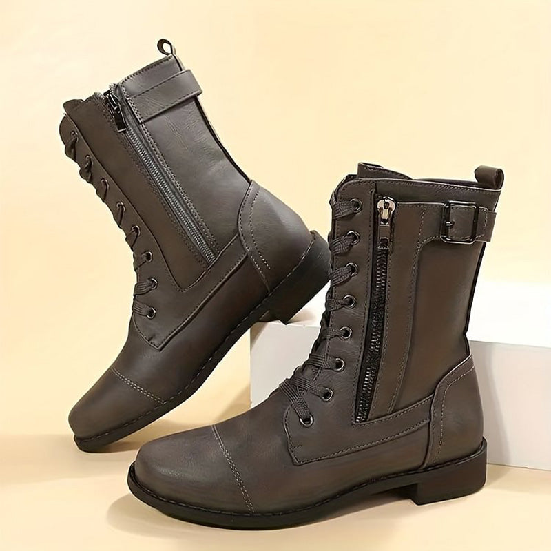 Zwergini-Mode | Orthopädische Stiefeletten mit seitlichem Reißverschluss
