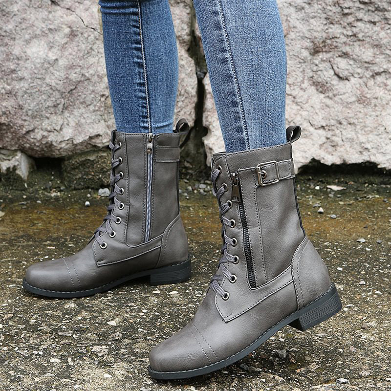 Zwergini-Mode | Orthopädische Stiefeletten mit seitlichem Reißverschluss
