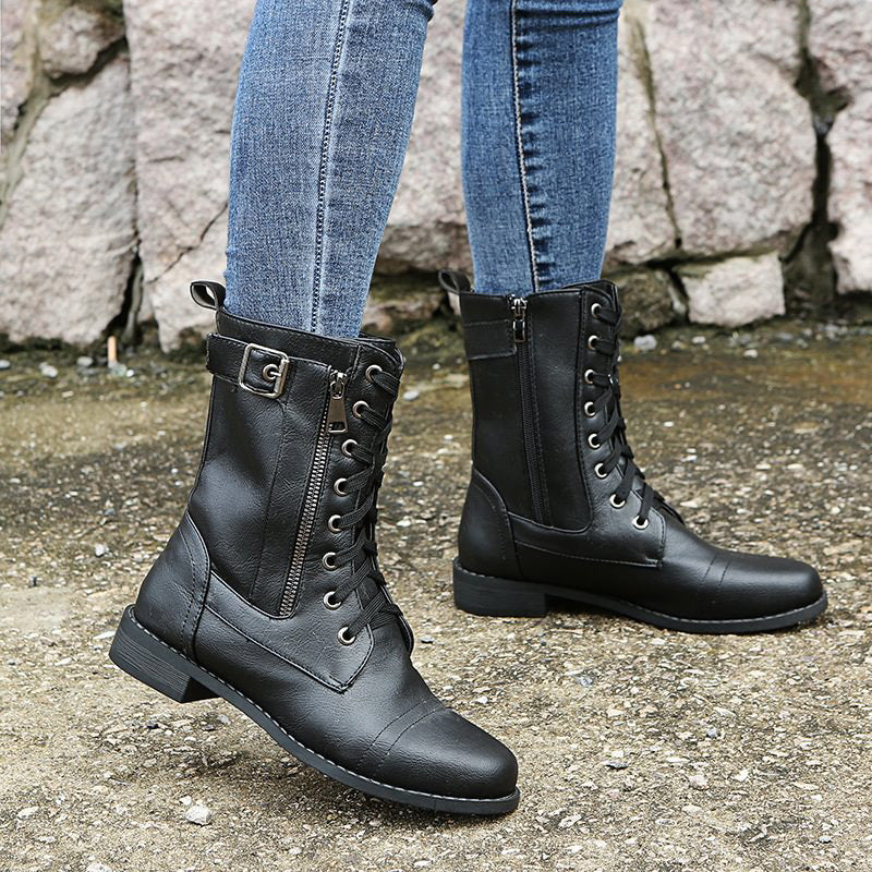 Zwergini-Mode | Orthopädische Stiefeletten mit seitlichem Reißverschluss