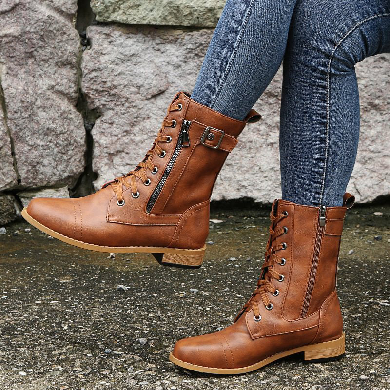 Zwergini-Mode | Orthopädische Stiefeletten mit seitlichem Reißverschluss