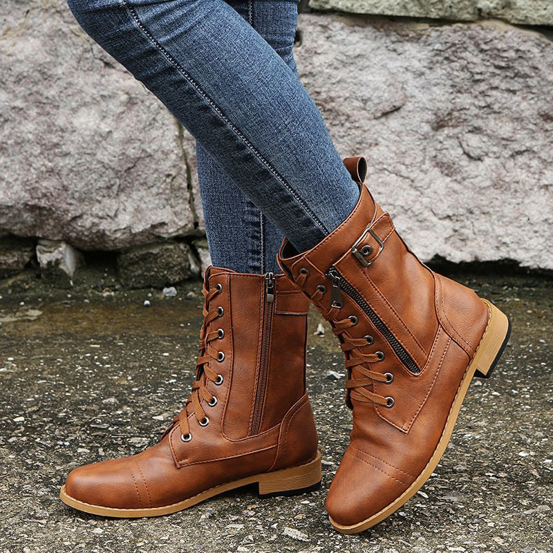 Zwergini-Mode | Orthopädische Stiefeletten mit seitlichem Reißverschluss