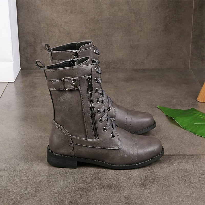 Zwergini-Mode | Orthopädische Stiefeletten mit seitlichem Reißverschluss