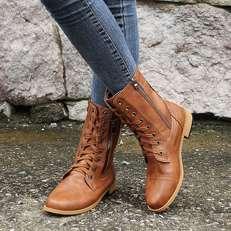 Zwergini-Mode | Orthopädische Stiefeletten mit seitlichem Reißverschluss