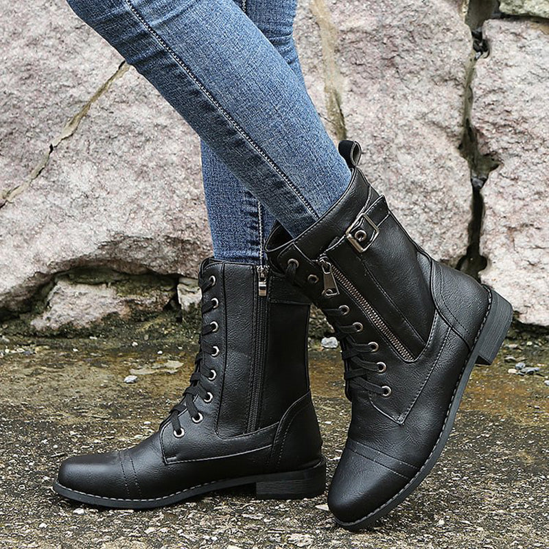 Zwergini-Mode | Orthopädische Stiefeletten mit seitlichem Reißverschluss