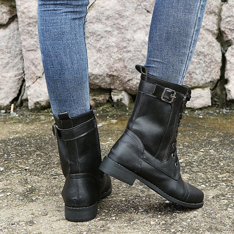 Zwergini-Mode | Orthopädische Stiefeletten mit seitlichem Reißverschluss