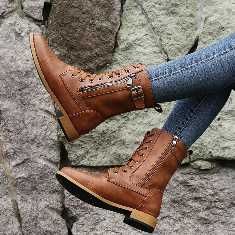 Zwergini-Mode | Orthopädische Stiefeletten mit seitlichem Reißverschluss