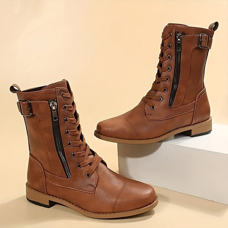 Zwergini-Mode | Orthopädische Stiefeletten mit seitlichem Reißverschluss