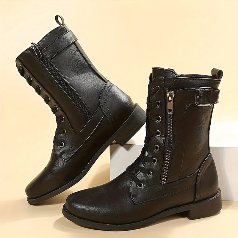 Zwergini-Mode | Orthopädische Stiefeletten mit seitlichem Reißverschluss